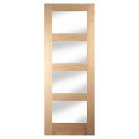 jeld wen shaker 4 panel glazed white oak internal door 78in x 27in x 3 ...