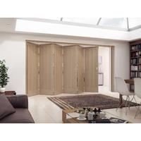 Jeld-Wen Aston White Oak 3 Panel Fold Sliding Internal Door 2047x4227x35mm 6+0