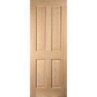 Jeld-Wen Oregon 4 Panel Oak Veneer Internal FD30 Fire Door 1981x686mm