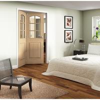 Jeld-Wen Huntingdon Oak Veneer 6 Light Clear Glazed Room Divider 2047x1471x35mm 2+0
