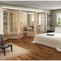 jeld wen internal oak room fold sliding huntingdon door with clear gla ...