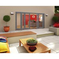 jeld wen darwin grey hardwood folding patio door 2104x4204x54mm 3l3r