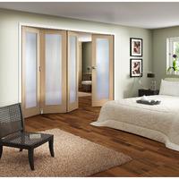 jeld wen white oak 1 light obscure glazed fold sliding shaker internal ...