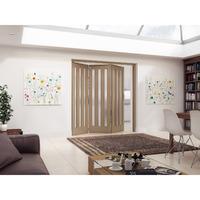 Jeld-Wen Aston 3 Light Obscure Glazed White Oak Room Fold Sliding Internal Door 2047x2157x35mm 3+0