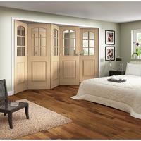 Jeld-Wen Huntingdon Oak Veneer 6 Light Clear Glazed Room Divider 2047x3538x35mm 4+1