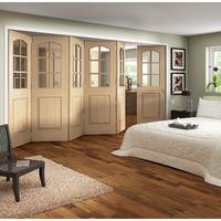 Jeld-Wen Huntingdon Oak Veneer 6 Light Clear Glazed Room Divider 2047x4227x35mm 5+1