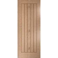 Jeld-Wen Oregon Cottage White Oak Bi-Fold Internal Door 78in x 24in x 35mm (1981 x 610mm)