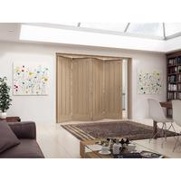 Jeld-Wen Aston White Oak 3 Panel Fold Sliding Internal Door 2047x2545x35mm 4+0