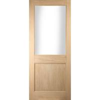 Jeld-Wen Lumina White Oak 2 Panel Clear Glazed External Door 1981x838x44mm