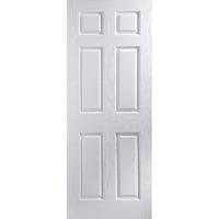 jeld wen bostonian 6 panel woodgrain white painted internal door 1981x ...