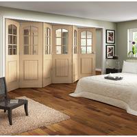 Jeld-Wen Huntingdon Oak Veneer 6 Light Clear Glazed Room Divider 2047x4227x35mm 6+0