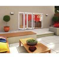 jeld wen darwin white hardwood folding patio door 2104x3604x54mm 4l1r