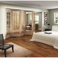 jeld wen internal oak room fold sliding huntingdon door with clear gla ...