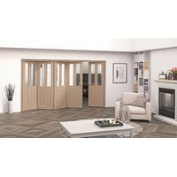 jeld wen oregon white oak 2 light clear glazed fold sliding internal d ...