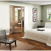 jeld wen internal oak room fold sliding huntingdon door with clear gla ...