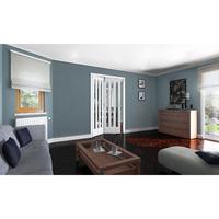 Jeld-Wen Aston White Primed 3 Light Clear Glazed Fold Sliding Internal Door 2047x1471x35mm 2+0