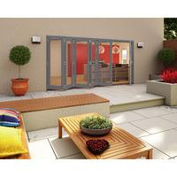 Jeld-Wen Darwin Grey Hardwood Folding Patio Door 2104X4804x54mm 5L+1R