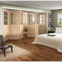 Jeld-Wen Huntingdon Oak Veneer 6 Light Clear Glazed Room Divider 2047x4227x35mm 3+3