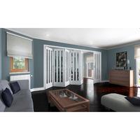 Jeld-Wen Aston White Primed 3 Light Clear Glazed Fold Sliding Internal Door 2047x4227x35mm 5+1