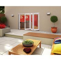 jeld wen darwin white hardwood folding patio door 2104x3004x54mm 1l3r