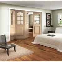 Jeld-Wen Huntingdon Oak Veneer 6 Light Clear Glazed Room Divider 2047x2849x35mm 3+1