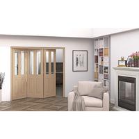 jeld wen oregon white oak 2 light clear glazed fold sliding internal d ...