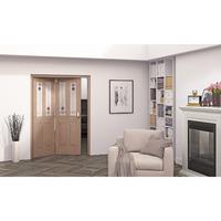 jeld wen oak mackintosh inspired 2 light glazed fold sliding internal  ...