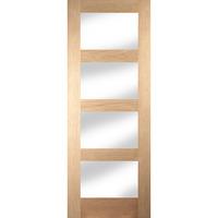 Jeld-Wen 4 Panel Shaker Clear Glazed Internal Door 2040x726m