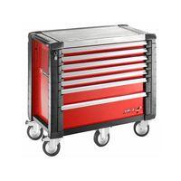 jet7m5 roller cabinet 7 drawer red