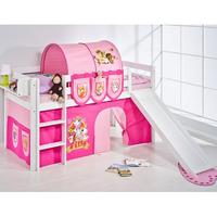 Jelle Filly Children Bed In White With Sliding And Curtains