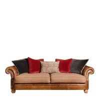 Jefferson Leather Midi Sofa, Merlin Earth Check