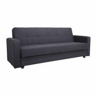 jensen fabric sofabed with storage dark grey