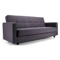 jensen fabric sofabed with storage pebble grey