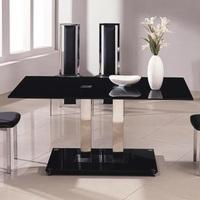 Jet Small Glass Dining Table Only