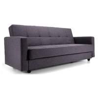 Jensen Fabric Sofabed with Storage Pebble Grey