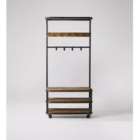 Jeeves clothes rack in reclaimed pine & steel