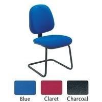 jemini high back visitors chair charcoal