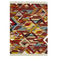 Jeff Banks Kilim Diamonds Multi Contemporary Wool Rug