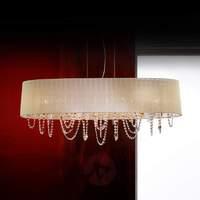 Jevana Crystal Hanging Light with Old Brass Patina