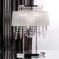 Jevana Crystal Table Light with Fabric Shade