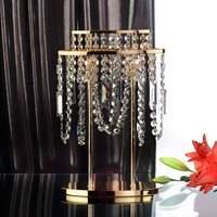 jevana table light with clear crystal hangings