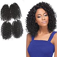 Jerry Curl Pre-loop Crochet Braids Medium Brown Hair Braids 9Inch Kanekalon 1 Package For Full Head 170g Hair Extensions