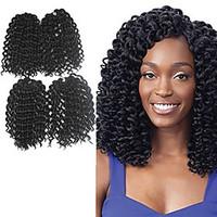 jerry curl pre loop crochet braids natural black hair braids 9inch kan ...