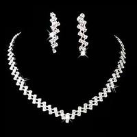 Jewelry Set Women\'s Anniversary / Wedding / Engagement / Birthday / Gift / Party / Special Occasion Jewelry Sets Alloy Rhinestone Silver