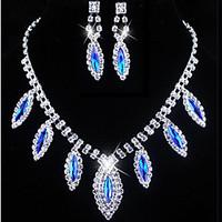 Jewelry Set Women\'s Wedding / Engagement / Birthday / Gift / Party / Special Occasion Jewelry Sets Alloy Rhinestone Necklaces / Earrings