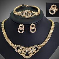 Jewelry Set Women\'s Anniversary / Wedding / Engagement / Birthday / Gift / Party / Daily / Special Occasion Jewelry Sets Alloy Rhinestone