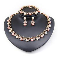 jewelry set euramerican fashion adorable imitation pearl zinc alloy ro ...