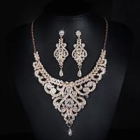 Jewelry Set Women\'s Anniversary / Wedding / Engagement /Party / Special Occasion Jewelry Sets Alloy RhinestoneNecklaces