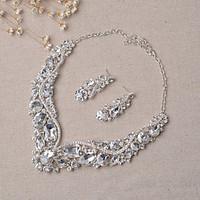 Jewelry Set Women\'s Anniversary / Wedding / Engagement / Party / Special Occasion Alloy Rhinestone Silver