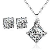 Jewelry Set Women\'s Anniversary / Wedding / Party / Daily / Special Occasion Jewelry Sets Silver Zircon